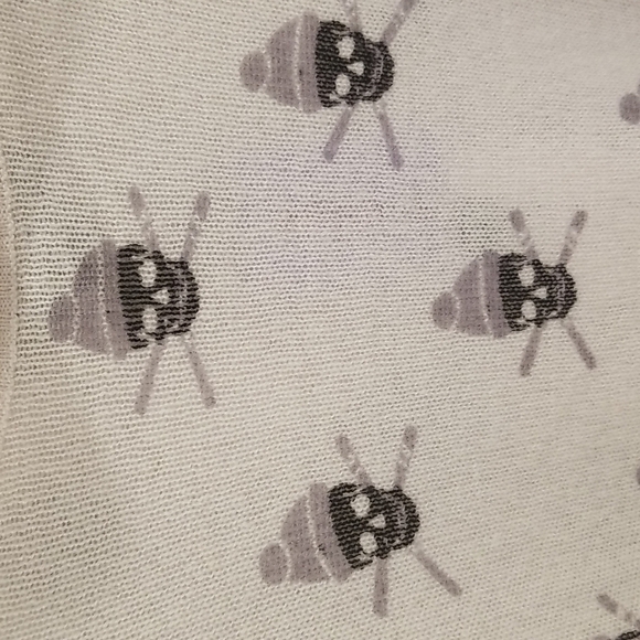 💕SKULL CASHMERE💕 Ski Skull Print Pullover Turtleneck Sweater ~ Off White L NWT - Picture 6 of 12